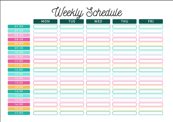 Study Planner Printable