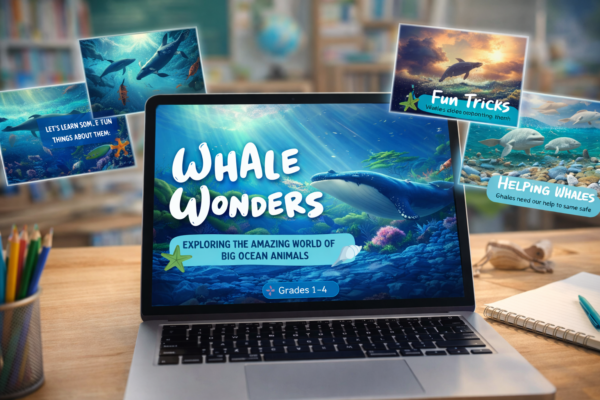 STEM Whale Wonders: Exploring the Amazing World of Big Ocean Animals
