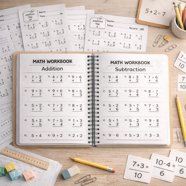 90 Days of Addition & Subtraction Drills