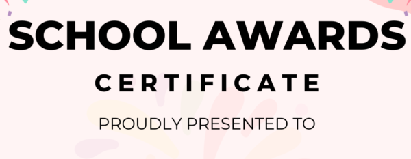 School Awards Certificate – Printable Template
