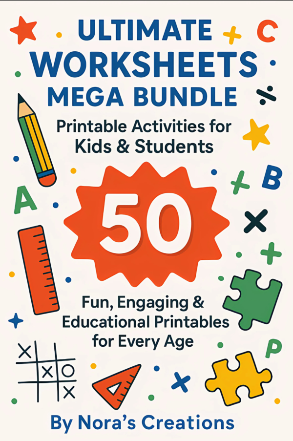 50 Worksheets math Bundle