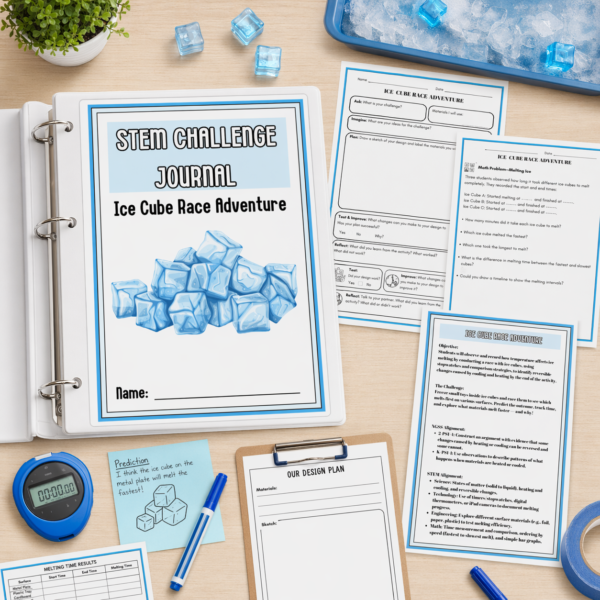 STEM Ice Cube Melt Challenge Journal