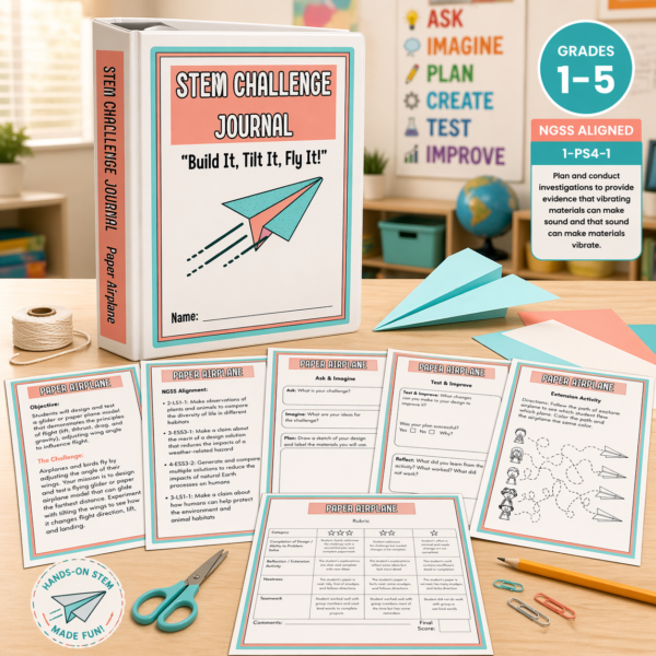 Paper Airplane STEM Challenge Journal