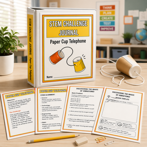 Paper Cup Telephone STEM Challenge Journal