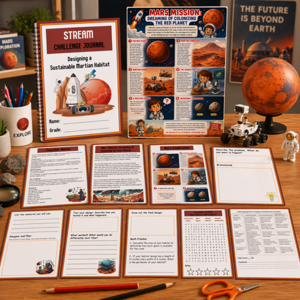 Mars STEM Challenge Journal : Design a Sustainable Martian Habitat