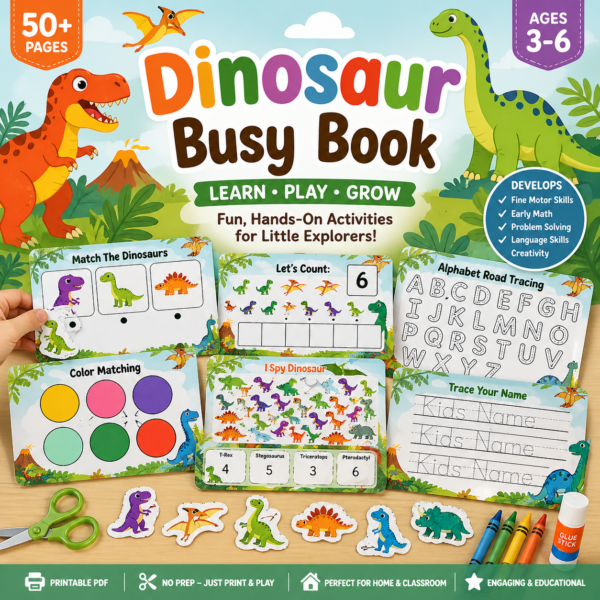 Dinosaur Theme Busy Book