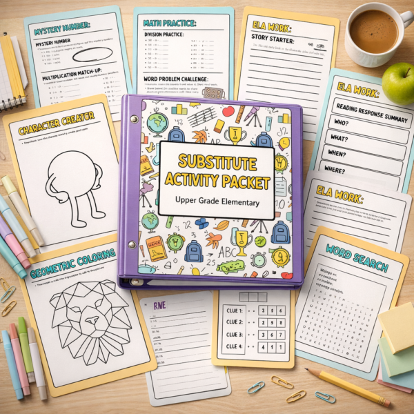 Substitute Activity Packet Upper Elementary