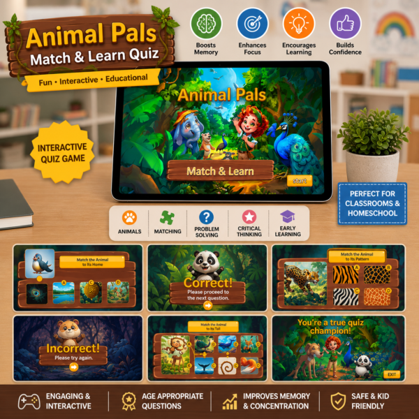 Animal Pals Interactive Science Game