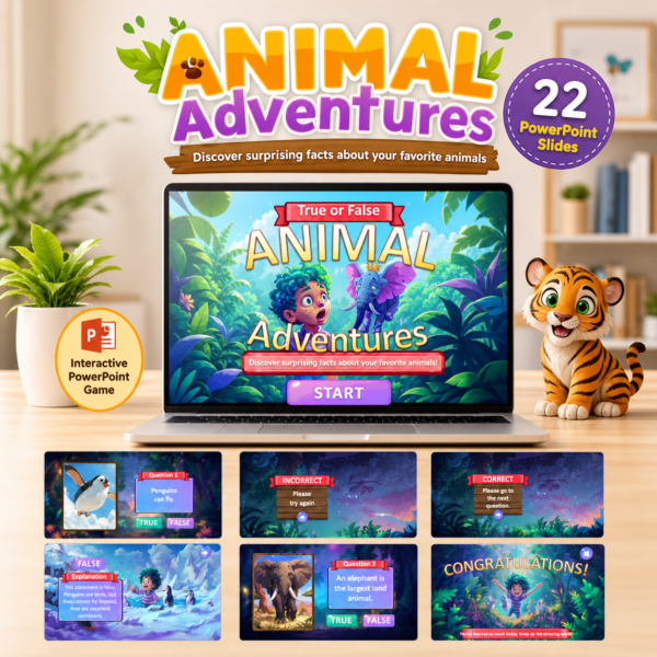 Animal True or False Interactive Game