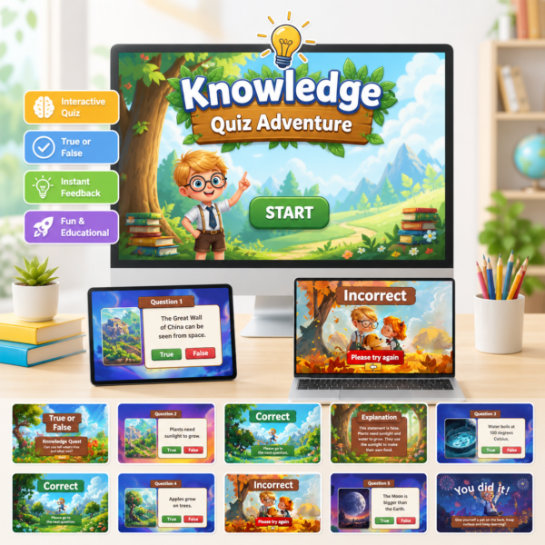 True or False Knowledge Interactive Game