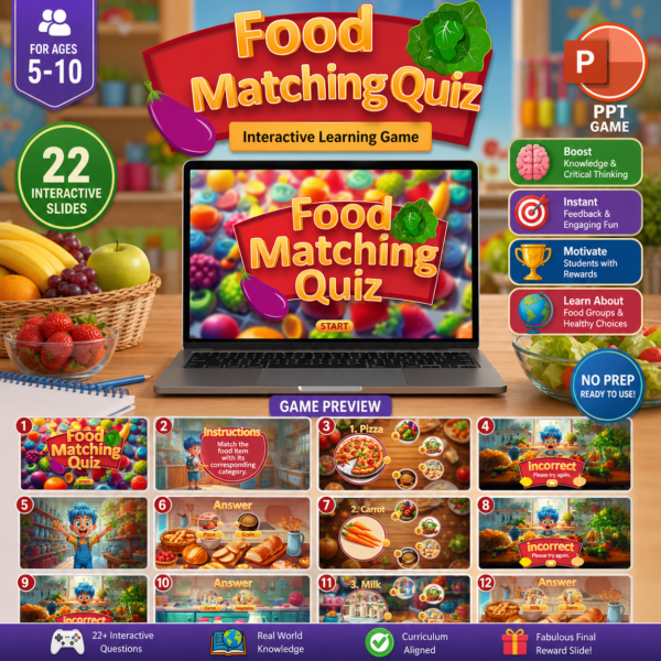 Food Matching Quiz Game