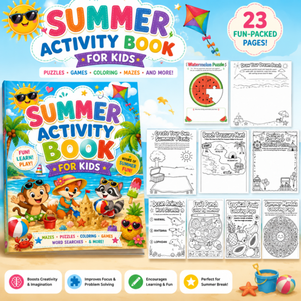Summer Activity Book for Kids